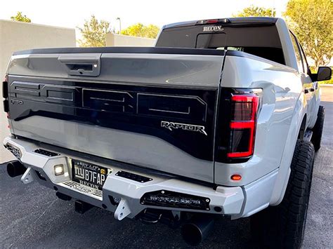 Recon Ford F150 15 17 And Raptor 17 20 Tail Lights Oled In Dark Red Smoked