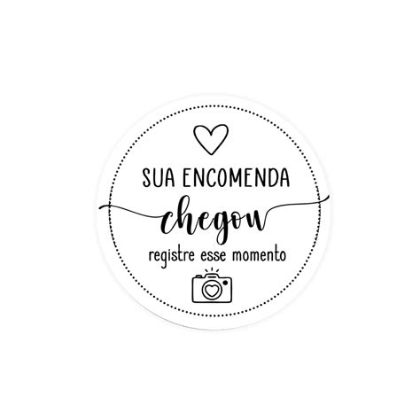 Chegou Em Ou Chegou A - Etiquetas Adesivas de Recebidos - Sua Encomenda Chegou - (4cm)4F ...