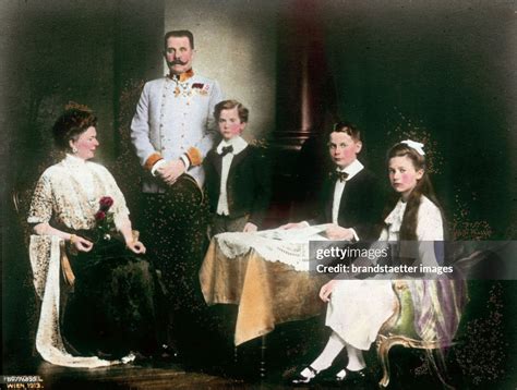 Heir apparent Franz Ferdinand with his family. Vienna. Photograph by ...