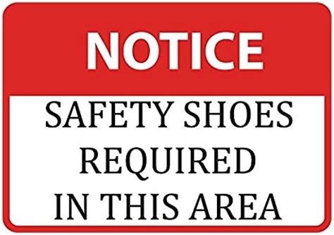 Amazon Large X Sticker Notice Safety Shoes Required In This