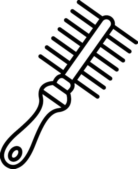 Premium Vector Comb Outline Vector Illustration