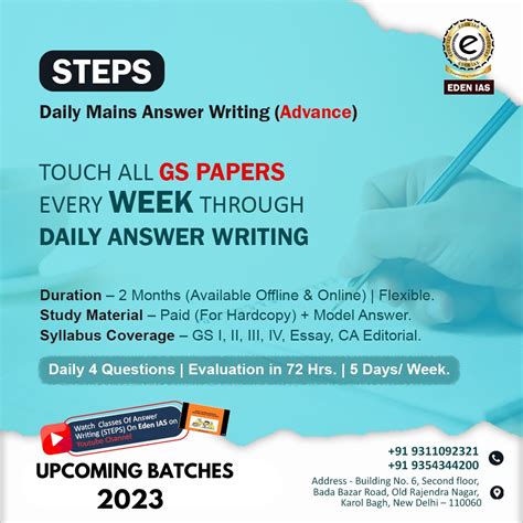 Upsc Mains Answer Writing For Beginners Sugam By Eden Ias