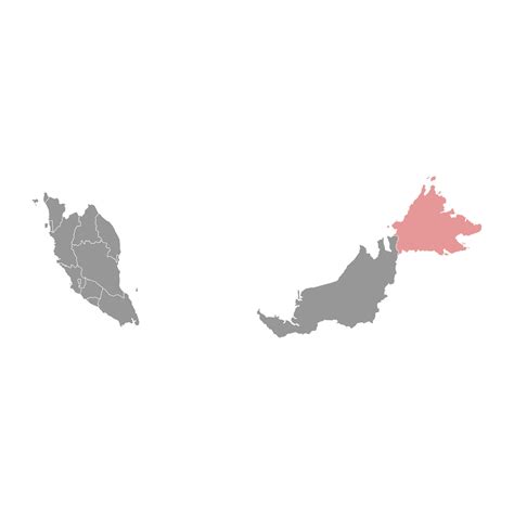 Sabah state map, administrative division of Malaysia. Vector illustration. 36529215 Vector Art ...