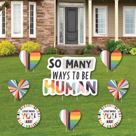 Big Dot Of Happiness So Many Ways To Be Human Yard Sign And Outdoor Lawn Decorations Pride