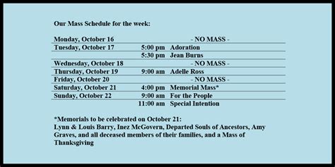 Mass Schedule – Holy Redeemer