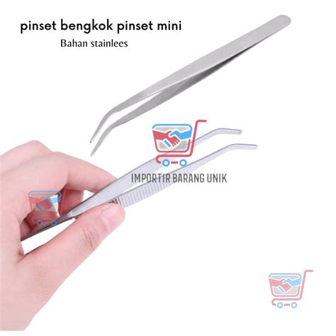 Jual Imb E Pinset Bengkok Pinset Mini Pinset Siku Stainless