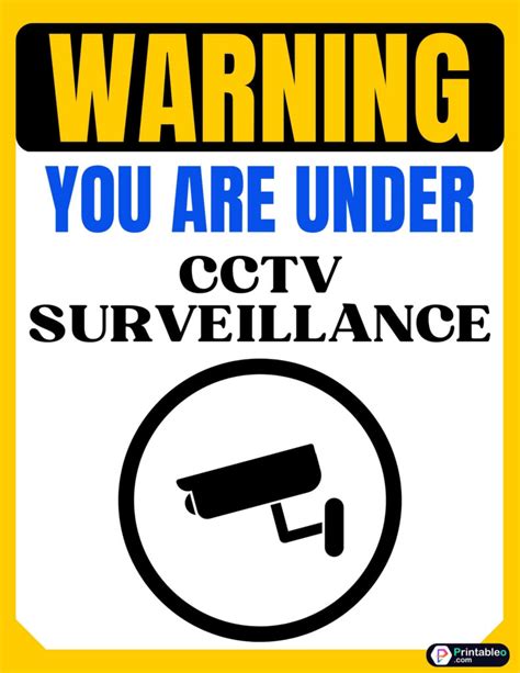 Security Camera Sign Printable Free Pdf