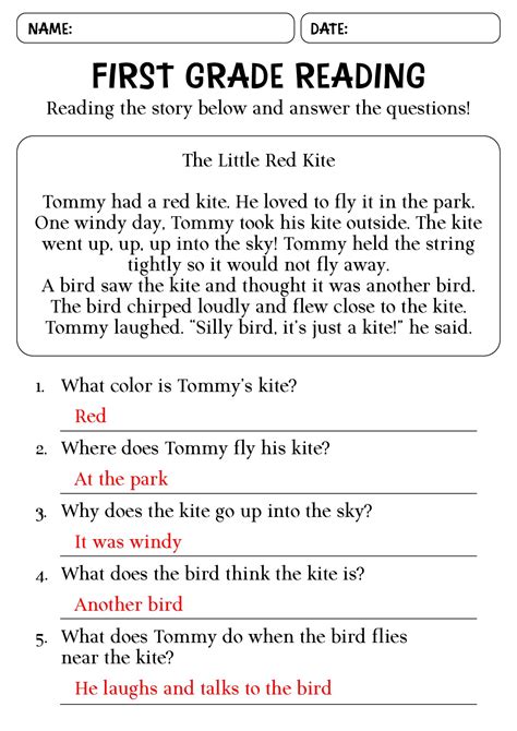 Short Stories For Grade 2 With Questions