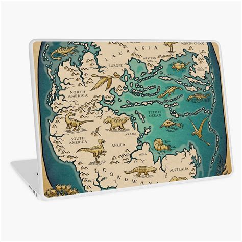 "map of the supercontinent Pangaea" Laptop Skin for Sale by morden ...