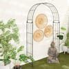 Litton Lane Black Metal Contemporary Garden Arbor In X In