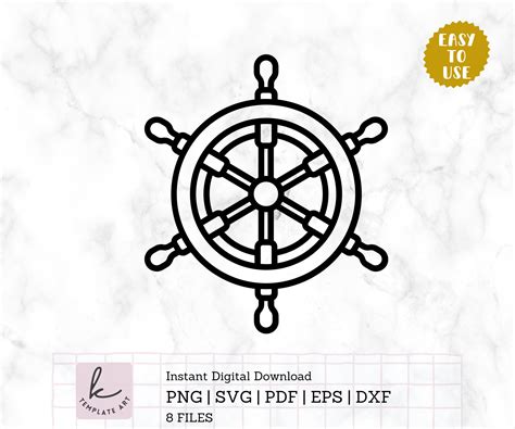 Ship Wheel Svg Nautical Ship Whee Svg Cut Files Ship Wheel Etsy