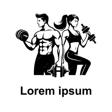 Premium Vector A Man And A Woman Doing Exercises With Dumbbells