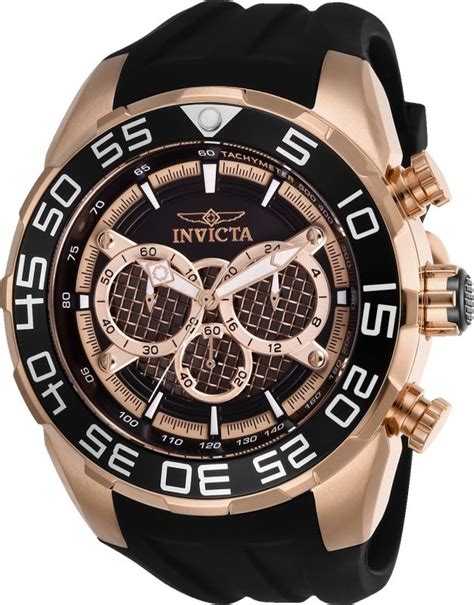 Invicta Men S 26304 Speedway Quartz Multifunction Black Rose Gold Dial