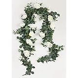 Falflor Pcs Greenery Garland Ft Artificial Eucalyptus Garland And