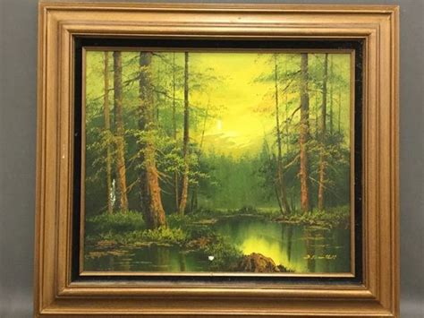 Eerie Forest Landscape Painting