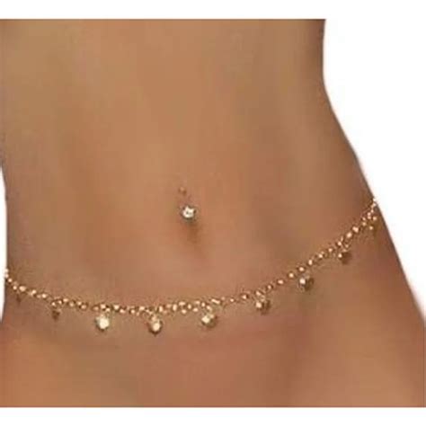 2015 New Summer Style Sexy 18k Gold Plated Body Chain Tassel Waist