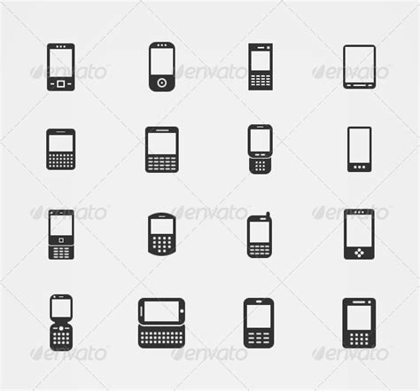 16 Mobile Devices Icon Set Icons Graphicriver