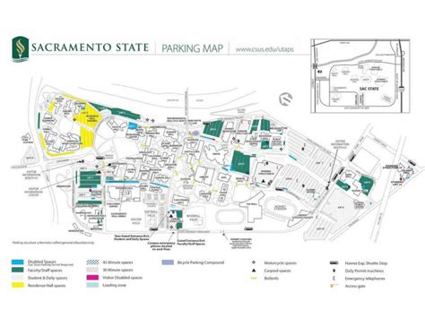 Sac Campus Map - Sacramento State Campus Map (California - Usa ...