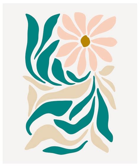 Premium Vector Flower Market Print Abstract Floral Vector