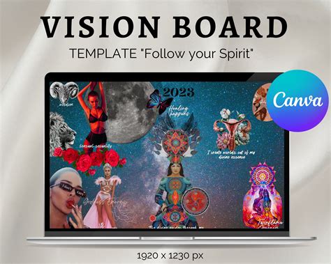 Vision Board Template 2023 for Desktop and Phone I Visual Manifestation Bundle I Inspiration ...