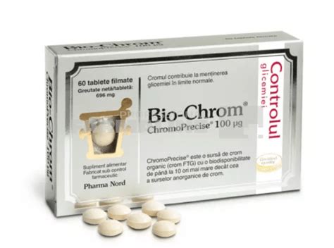 Bio Chrom 100 Mcg 60 Tablete La Pret Mic Pfarma Ro