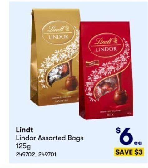 Lindt Lindor Assorted Bags 125g Offer At Big W