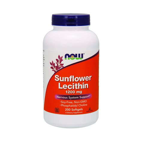 Buy Sunflower Lecithin 1200 Mg 200 Softgels Now Foods Online At