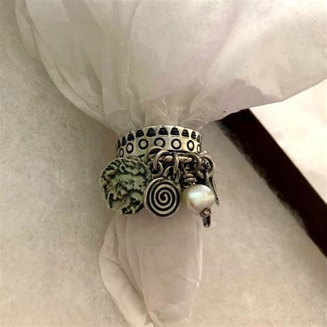 Silpada Jewelry Silpada Sterling Silver Coin Pearl Chacha Ring R