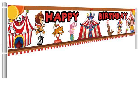 Buy Large Circus Happy Birthday Banner Circus Birthday Party