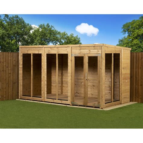 Empire Sheds Ltd Empire Pent Summerhouse Shiplap Tongue And Groove 12x6