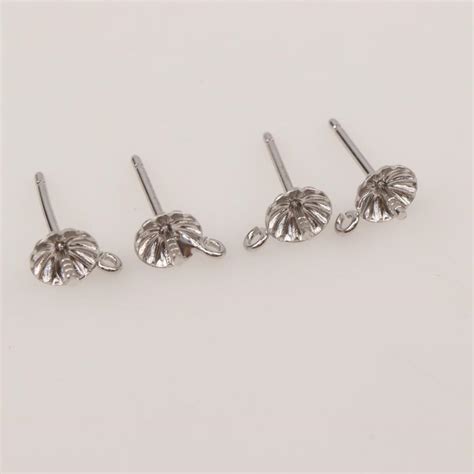 10kt White Gold Earring Findings 2 Pairs Property Room