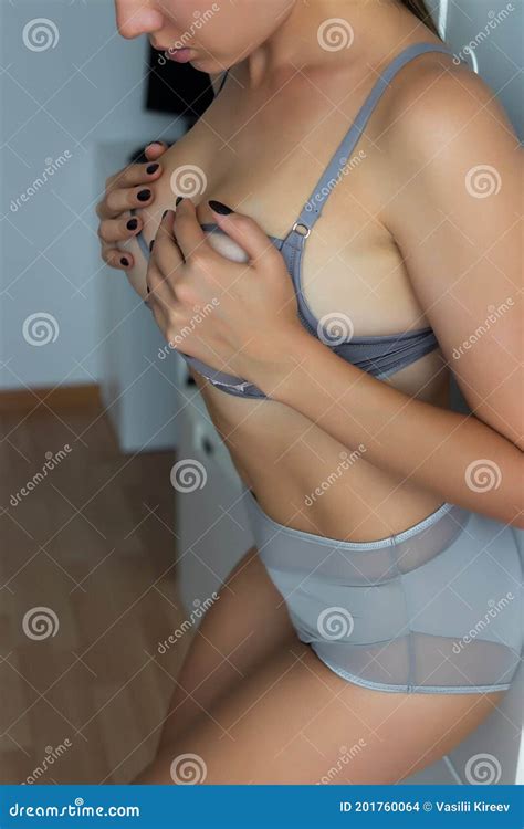 Crop Woman With Nude Breast Stock Photo Image Of Nude Elegant