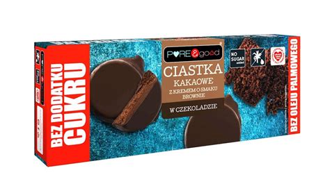 CIASTKA KAKAOWE Z KREMEM O SMAKU BROWNIE W CZEKOLADZIE DESEROWEJ BEZ