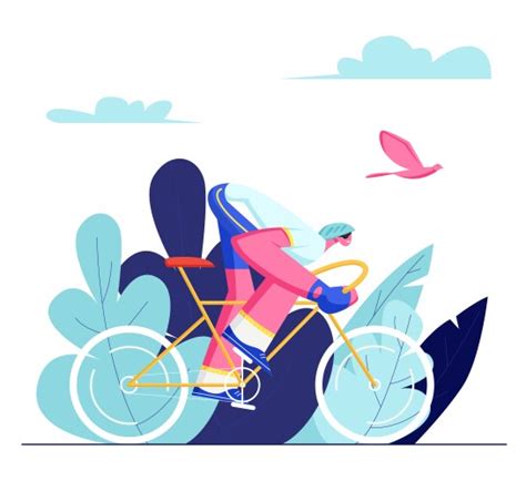 Athlete Bike Cyclist Royalty Free Vector Image