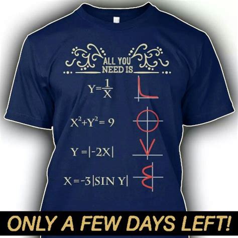 All You Need Is Love Math Shirt Math Shirts Mens Tops Math Tee