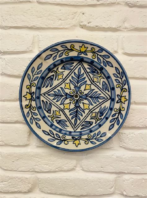 Multicolor Stoneware Hand Painted Wall Plate Round At Rs 2800 Set In