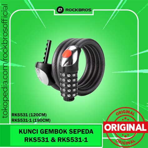 Jual Gembok Sepeda Nomor Rockbros Rks Cm Kunci Motor Anti Maling