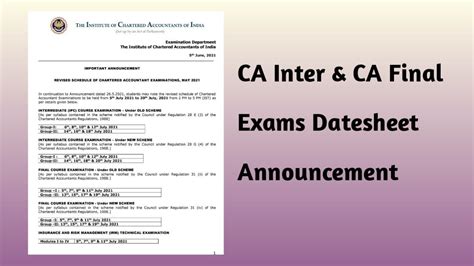 May Ca Inter Date Sheet Erika Shirlee