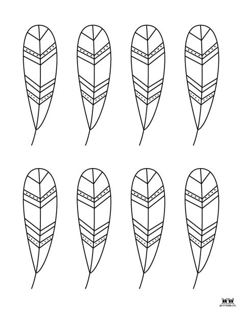 Turkey Feather Template Printable