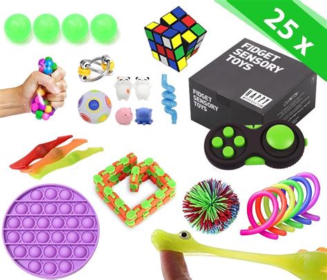 Happy Products Fidget Toys Pakket 25 Stuks Inclusief Doos Pop It