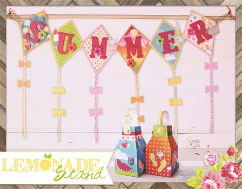 Bo Bunny Lemonade Stand Collection Summer Banner Lanterns Kit