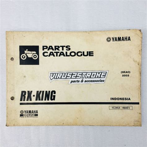 Jual Buku Part Parts Catalogue Catalog Katalog Panduan Manual Yamaha RX