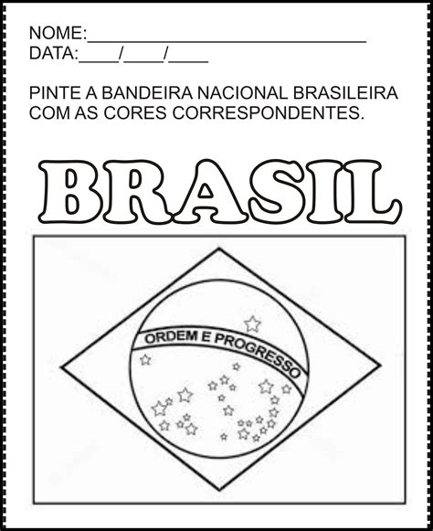 Bandeira Do Brasil Para Pintar