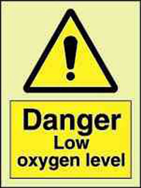 Impa 337544 Hazard Sign Danger Low Oxygen Level