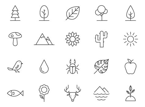 20 Nature Vector Icons