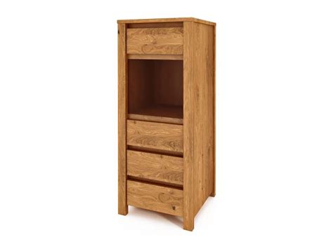 VINCI Buffet 100 en bois massif de chêne sauvage huilé naturel