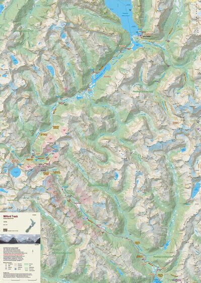 Milford Track topographic map - NewTopo (NZ) Ltd