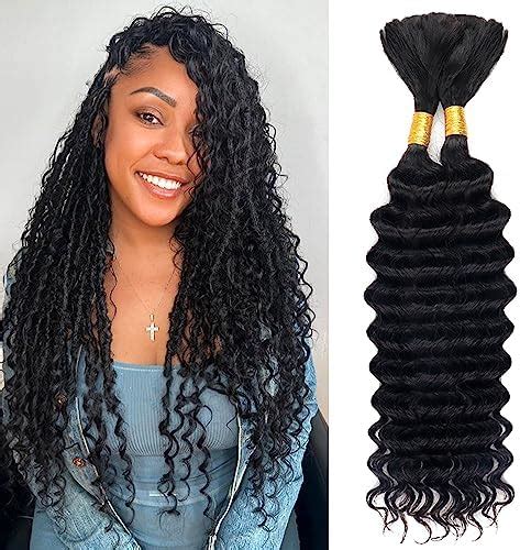 Amazon Human Braiding Hair 100g Deep Wave Bulk Human Hair For