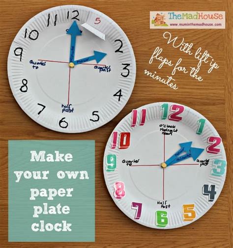 How To Make A Paper Plate Clock To Tell Songs And Telling Time