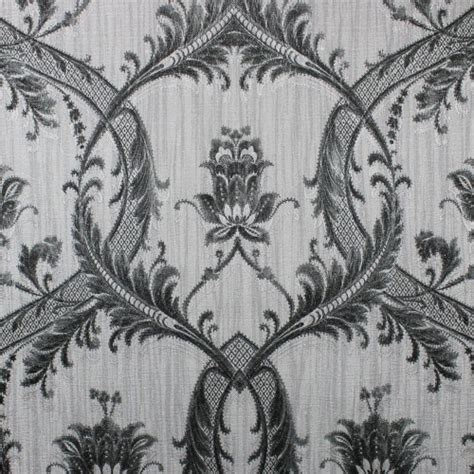 Milano Damask Glitter Wallpaper Silver Black - Damask Wallpaper Black ...